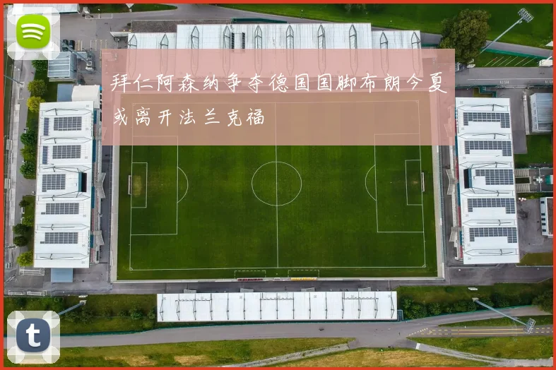 拜仁阿森纳争夺德国国脚布朗今夏或离开法兰克福